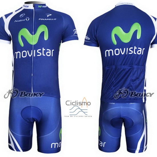 Movistar Ropa Ciclismo Culotte Corto 2011 Mangas Cortas Azul